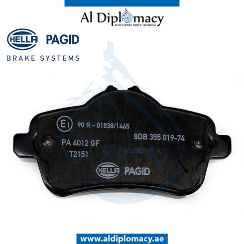 Rear BRAKE Pad, 8DB 355.019-741 for Mercedes-Benz A Class W117 (2013-2022) models