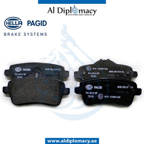 Rear BRAKE Pad, 8DB 355.019-741 for Mercedes-Benz A Class W117 (2013-2022) models, Part Number H-0074207720