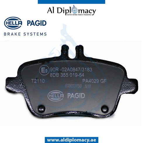 Rear BRAKE Pad, 8DB 355 019-641 for Mercedes-Benz A Class W176 (2012-2018) models