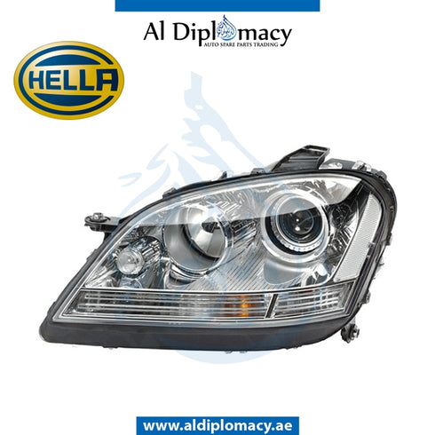 Left Headlight, BI Xenon, EMPTY 1ZS 263 036-411 for Mercedes-Benz M Class W164 (2006-2011) models, Part Number H-1648200961