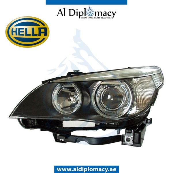 Left Headlight, AKL Xenon, 1EL 160 287-011 for BMW 5 Series E60 (2004-2010) models, Part Number H-63116933181