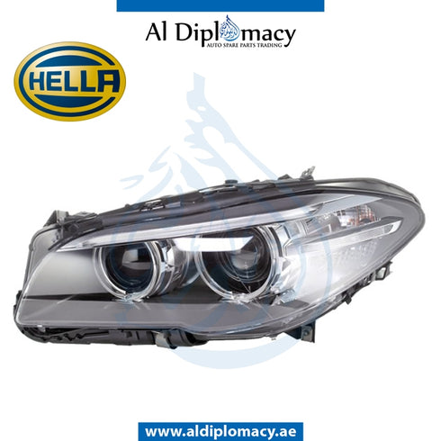 Left Headlight, BI Xenon, 1EL 011 087-711 for BMW 5 Series F10 (2010-2016) models, Part Number H-63117343911