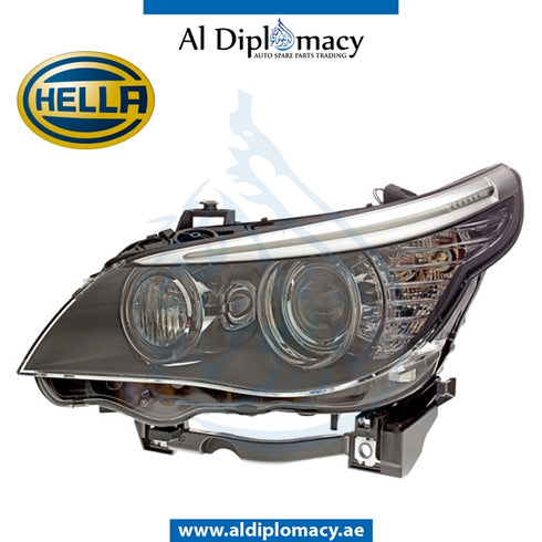 Left Headlight, ADAPTIVE Xenon, 1ZS 169 009-111 for BMW 5 Series E60 (2004-2010) models, Part Number H-63127045691