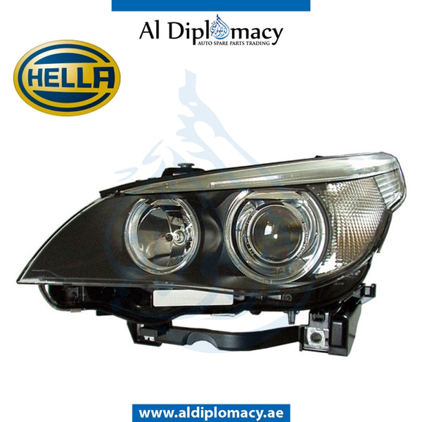 Left Headlight, BI Xenon, 1EL 163 079-001 for BMW 5 Series E60 (2004-2010) models, Part Number H-63127160193