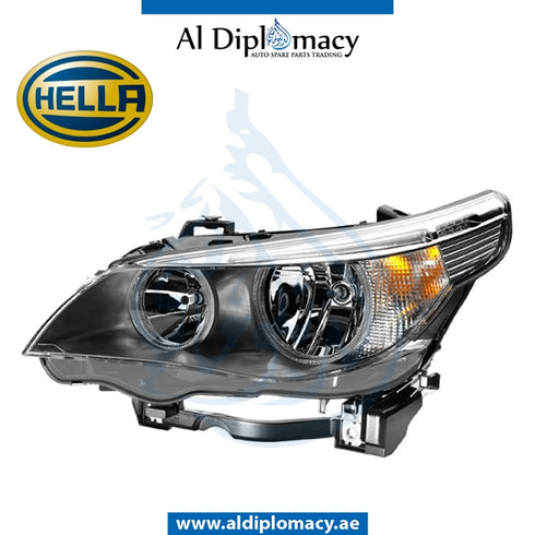 Left Headlight, Normal, 1EF 008.673-071 for BMW 5 Series E60 (2004-2010) models, Part Number H-63127165561