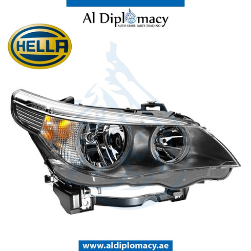 Right Headlight, Normal, 1EF 008.673-081 for BMW 5 Series E60 (2007-2010) models, Part Number H-63127165562
