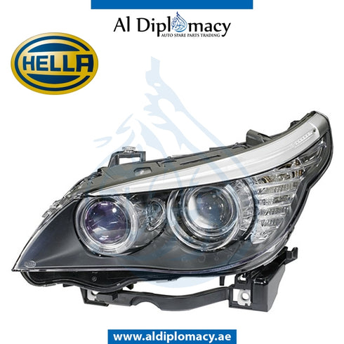 Left Headlight, BI Xenon, 1EL 164 907-001 for BMW 5 Series E60 (2004-2010) models, Part Number H-63127177751