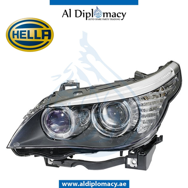 Left Headlight, BI Xenon, 1EL 164 907-001 for BMW 5 Series E60 (2004-2010) models, Part Number H-63127177751