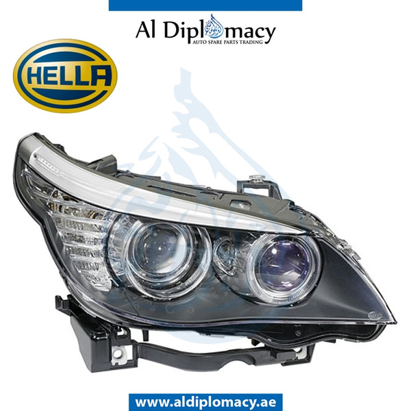 Right Headlight, BI Xenon, 1EL 164 908-001 for BMW 5 Series E60 (2004-2010) models, Part Number H-63127177752