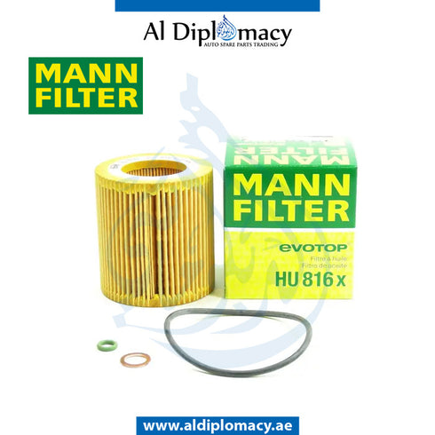 ENGINE OIL FILTER HU 816 X for BMW 1 Series E87 (2004-2007) models, Part Number MAN-11427566327