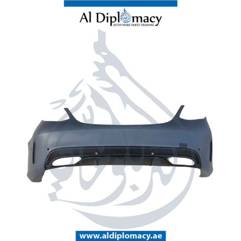 Mercedes-Benz C-Class Rear Side Bumper With Sensor Hole Complete OEM 2058856038