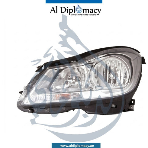 Mercedes-Benz C Class W204 Headlight, Normal, Silver, Left Side 2012 - OEM Part Number 2048204959