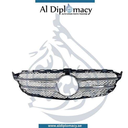 Mercedes-Benz C Class W205 Show Grille, Silver - Taiwan - OEM Part Number 2058880160