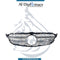 Mercedes-Benz C Class W205 Show Grille, Silver - Taiwan - OEM Part Number 2058880160