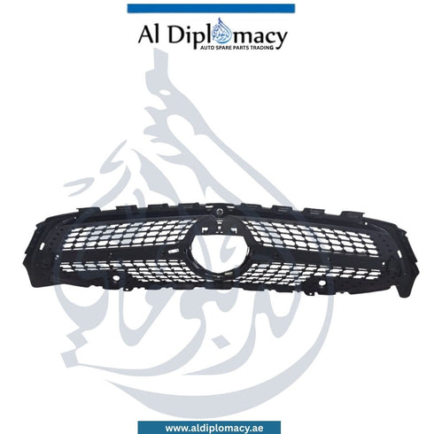 Mercedes-Benz Cla Class W118 Show Grille, Diamond Style, With Camera Hole, Silver - OEM Part Number A1188800902 China
