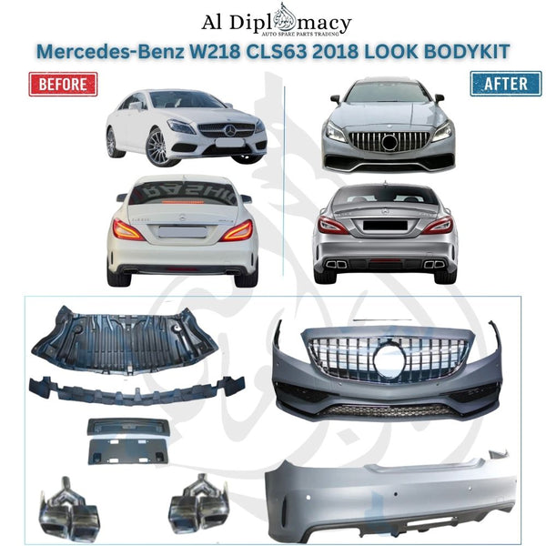 W218 Cls63 2018 Look Bodykit Fit 2011-2018. Front Bumper, Rear Bumper, Grille, And Exhaust, Mercedes-Benz Cls Class W218 Models By China
