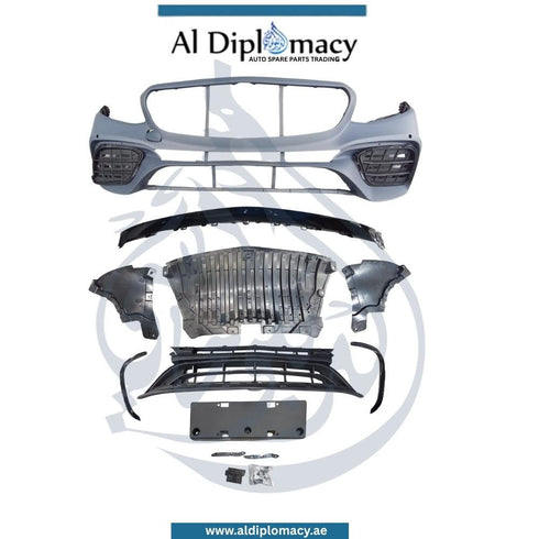 Mercedes-Benz E Class W213 Front Bumper With Sensor Hole Without Grille AMG 63 Style Complete China OEM Replacement Part