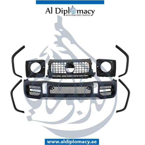 Mercedes-Benz G Class W463 G63 2019 Bodykit Upgrade From G500 To G63 Front Bumper Headlight Frame Grille And Wheel Arch Set - China