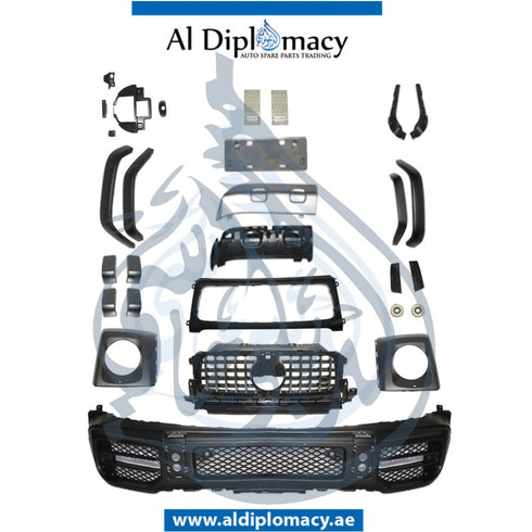 Mercedes-Benz G Class W463 G63 2019 Bodykit Upgrade From G500 To G63 Front Bumper Headlight Frame Grille And Wheel Arch Set - China