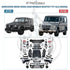 W463 Brabus Bodykit Size Fit Old Models, Front Bumper, Rear Bumper, Hood, Fenders, Headlights, Grille, Headlights Frame, Stoplight, Wheel Arch, And Mirror, Mercedes-Benz G Class W463 Models By China
