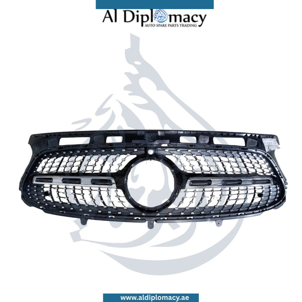 Mercedes-Benz GLA Class H247 Show Grille, Diamond Design, Camera Type, Black, Complete Assembly, OEM Part Number: 2478807008 China