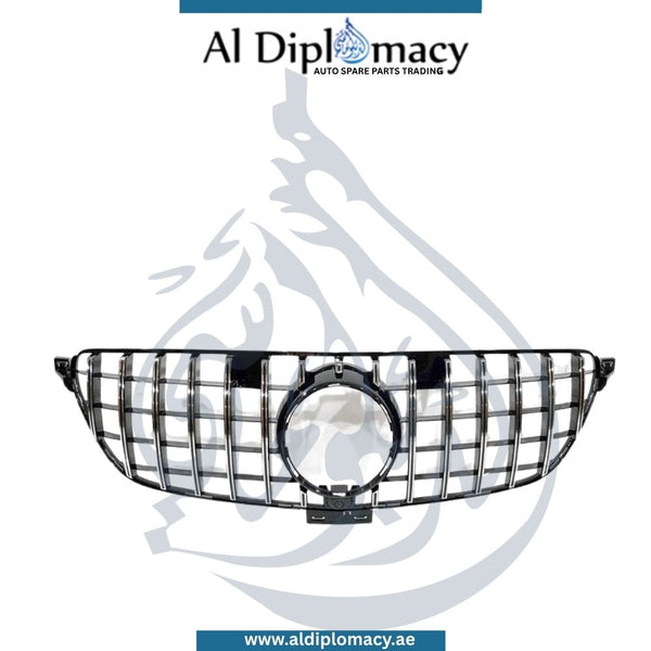 Mercedes-Benz GLE Class C292 Show Grille, GTR Style, With Camera, Black - Taiwan