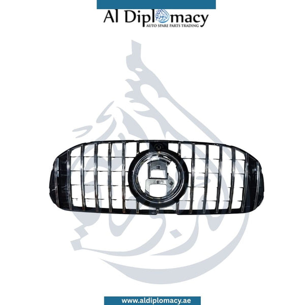 Mercedes-Benz GLS Class X167 front grille GTR style, silver finish, for 2020+ models