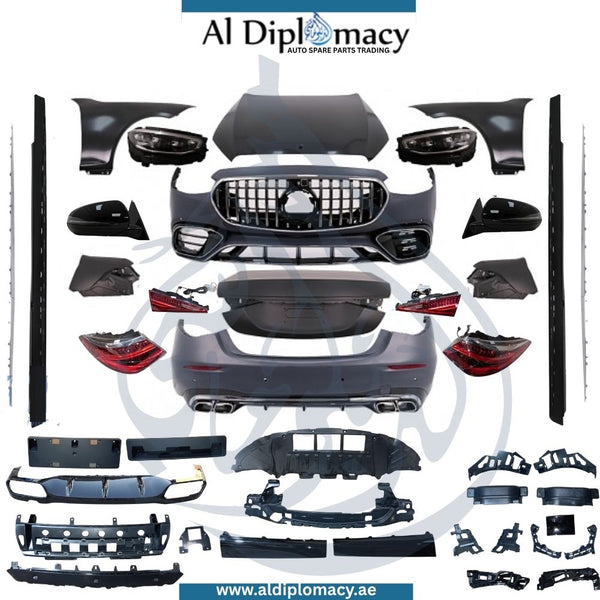 Mercedes-Benz S Class W221 S63 AMG 2022 Look Conversion Bodykit Complete with Hood Bumpers Fenders Lights Trunk and Exhaust Tips China