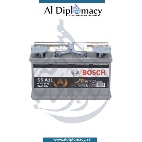 Mercedes-Benz Starter Battery Agm S5A 12V 80Ah 800A - OEM Part Number 00925060 Bosch