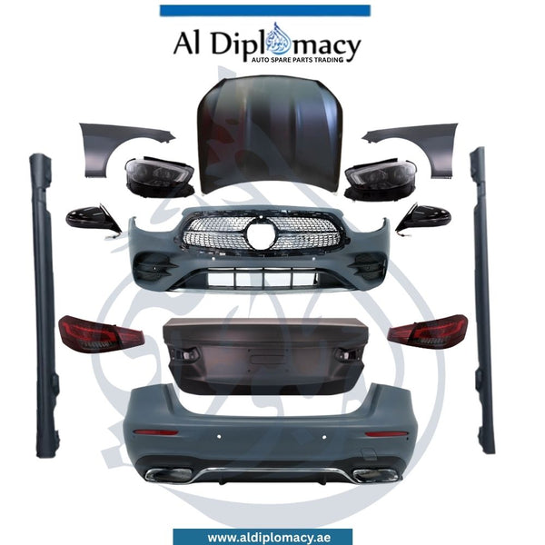 Mercedes-Benz E Class W212 To W213 AMG Look Complete Conversion Body Kit Inspired By The Modern AMG Design With Hood, Fenders, Headlights, Taillights, Front And Rear Bumpers, Trunk Lid, Mirrors And Exhaust Tips China