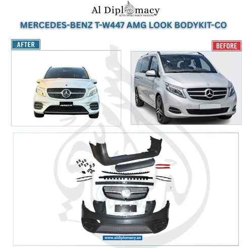 W447 Amg Look Bodykit Complete. Front Bumper, Grille, Rear Bumper, And Exhaust, Mercedes-Benz V Class W447 Models By China