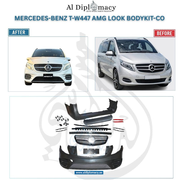 W447 Amg Look Bodykit Complete. Front Bumper, Grille, Rear Bumper, And Exhaust, Mercedes-Benz V Class W447 Models By China