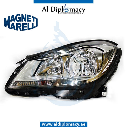 Left Headlight, Normal, SILVER 710301270205 for Mercedes-Benz C Class W204 (2007-2015) models, Part Number MM-2048204959