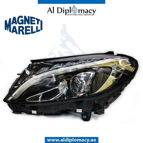 Left Headlight, SINGLE Xenon, 711307024436 for Mercedes-Benz C Class W205 (2015-2021) models, Part Number MM-2058203661