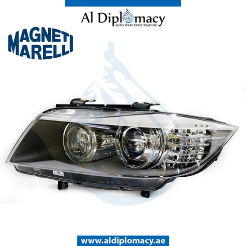 Left Headlight, ADAPTIVE Xenon, 719000000035 for BMW 3 Series E90 (2009-2013) models, Part Number MM-63117240263