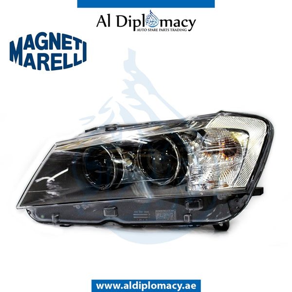 Left Headlight, BI Xenon, 710815029033 for BMW X3 Series F25 (2010-2017) models, Part Number MM-63117276991