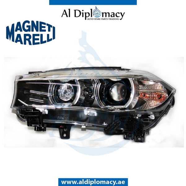 Left Side Headlight, Double Xenon, BMW X5 F15 Models By Magnet Marelli Part Number 710815029055 / 63117317105