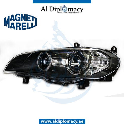 Left Headlight, ADAPTIVE Xenon, 710815023005 for BMW X5 Series E70 (2006-2013) models, Part Number MM-63127192561