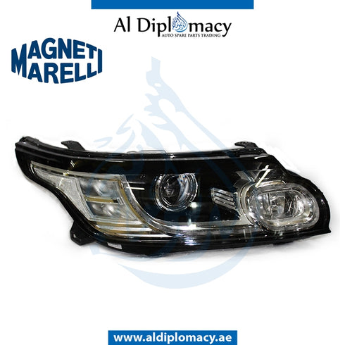 Right Headlight, SINGLE Xenon, WITH CONTROL UNIT 712476601129 for Land Rover models, Part Number MM-RANGEROVER SPORT(2014) HL-SX-RH