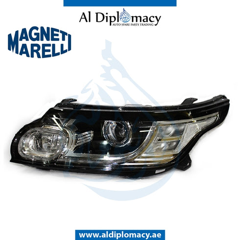Left Headlight, SINGLE Xenon, WITH CONTROL UNIT 712476701129 for Land Rover models, Part Number MM-RANGEROVER SPORT(2014) HL-SX-LH
