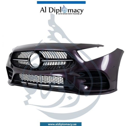 Mercedes-Benz A Class W177 Front Bumper, With Sensor Hole, AMG, Complete - OEM Part Number A1778800603 Used Original