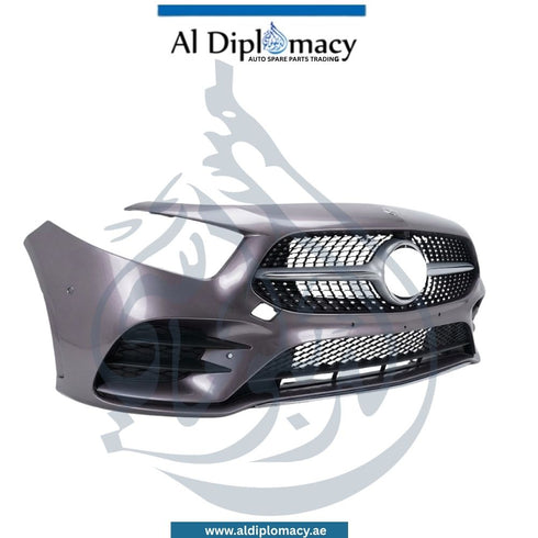 Mercedes-Benz A Class W177 Front Bumper, With Sensor Hole, AMG, Complete - OEM Part Number A1778800603 Used Original