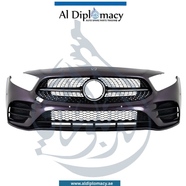 Mercedes-Benz A Class W177 Front Bumper, With Sensor Hole, AMG, Complete - OEM Part Number A1778800603 Used Original