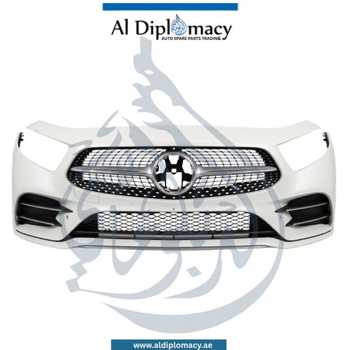 Mercedes-Benz A Class W177 Front Bumper, With Sensor Hole, AMG, Complete - OEM Part Number A1778802801 Used Original