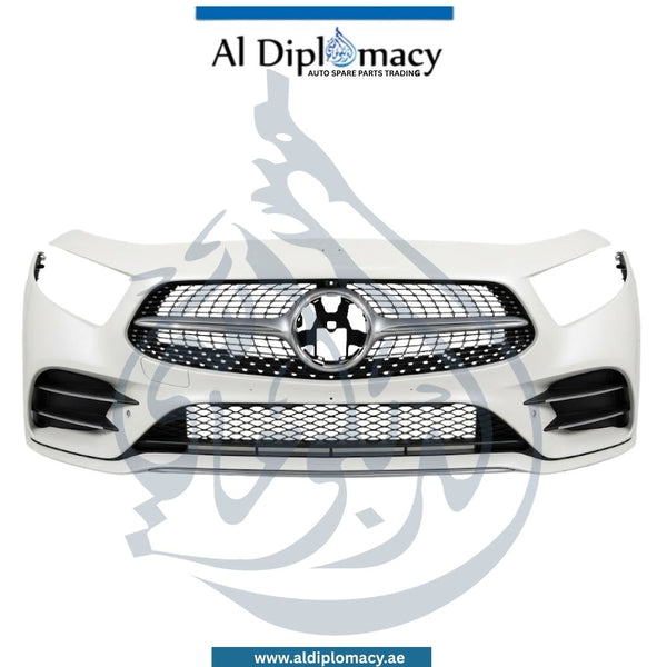 Mercedes-Benz A Class W177 Front Bumper, With Sensor Hole, AMG, Complete - OEM Part Number A1778802801 Used Original