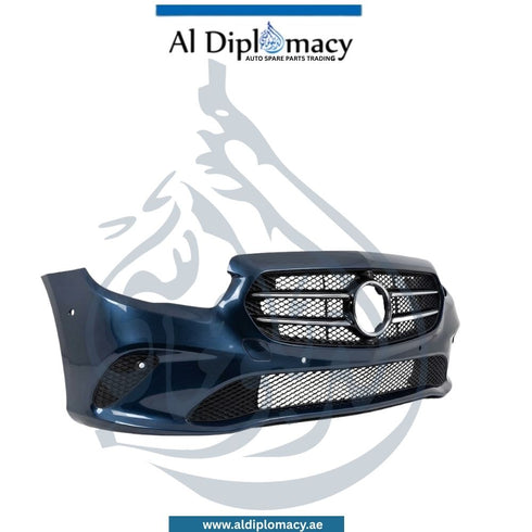 Mercedes-Benz B Class W247 Front Bumper, With Sensor Hole, Blue, Complete - OEM Part Number A2478807405 5667 Used Original