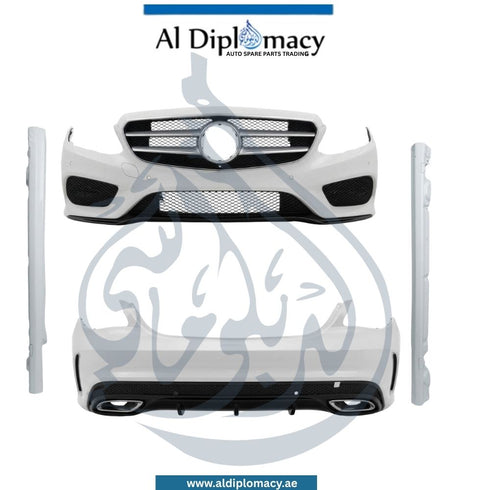 Mercedes-Benz C Class W205 AMG Bodykit Front Bumper Rear Bumper Side Skirts Exhaust Tips Show Grille - Used Original