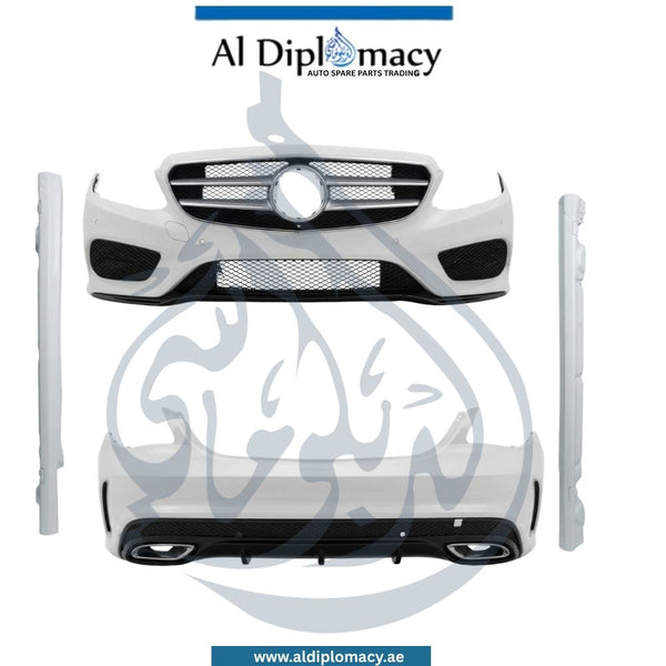 Mercedes-Benz C Class W205 AMG Bodykit Front Bumper Rear Bumper Side Skirts Exhaust Tips Show Grille - Used Original