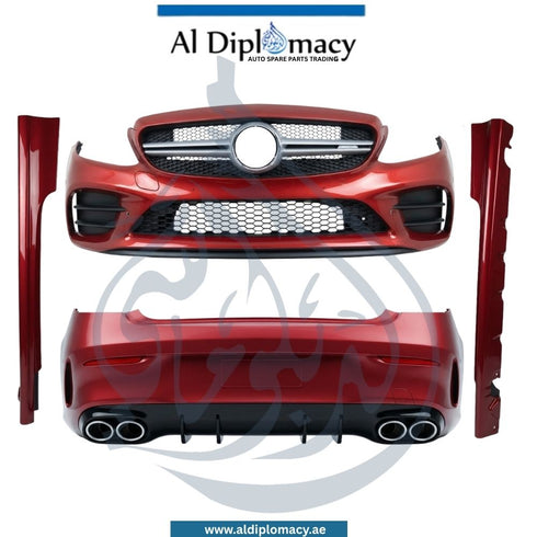 Mercedes-Benz C Class W205 C43 AMG New Model Bodykit Front Bumper Rear Bumper Side Skirts Exhaust Tips Show Grille - Used Original