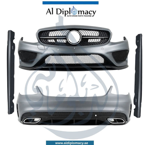 Mercedes-Benz C Class W205 C43 AMG Old Model Bodykit Front Bumper Rear Bumper Side Skirts Exhaust Tips Show Grille - Used Original